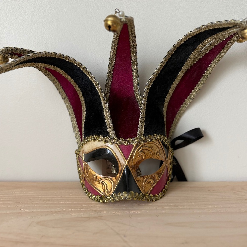 La Maschera del Galeone Venetian Jester Mask Handmade Venice Italy Pier 1